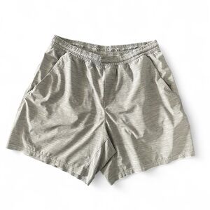 LULULEMON Men’s Linerless Pace Breaker Shorts in Light Heather Gray 7”